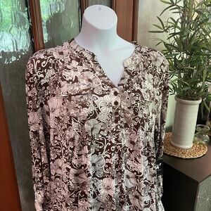 Floral Button-Up Blouse